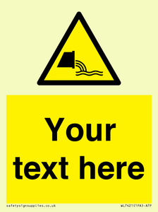 Custom Warning sewage effluent outfall